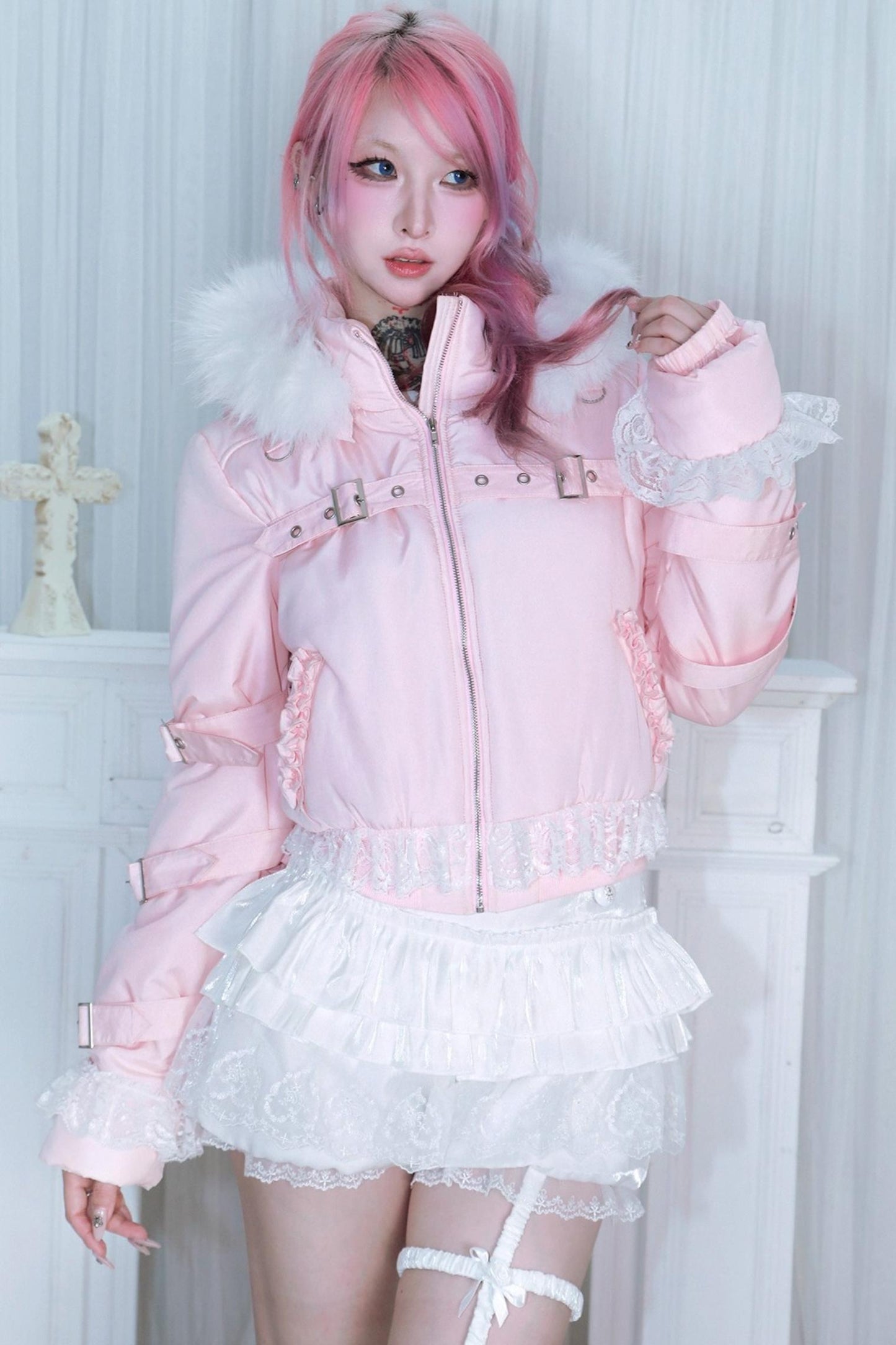 Detachable Hat Punk Jacket