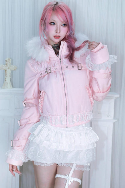 Detachable Hat Punk Jacket