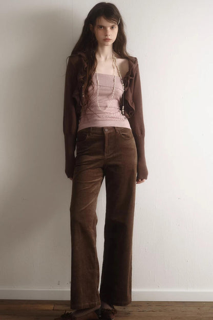 Retro Rüschen-Cardigan-Set