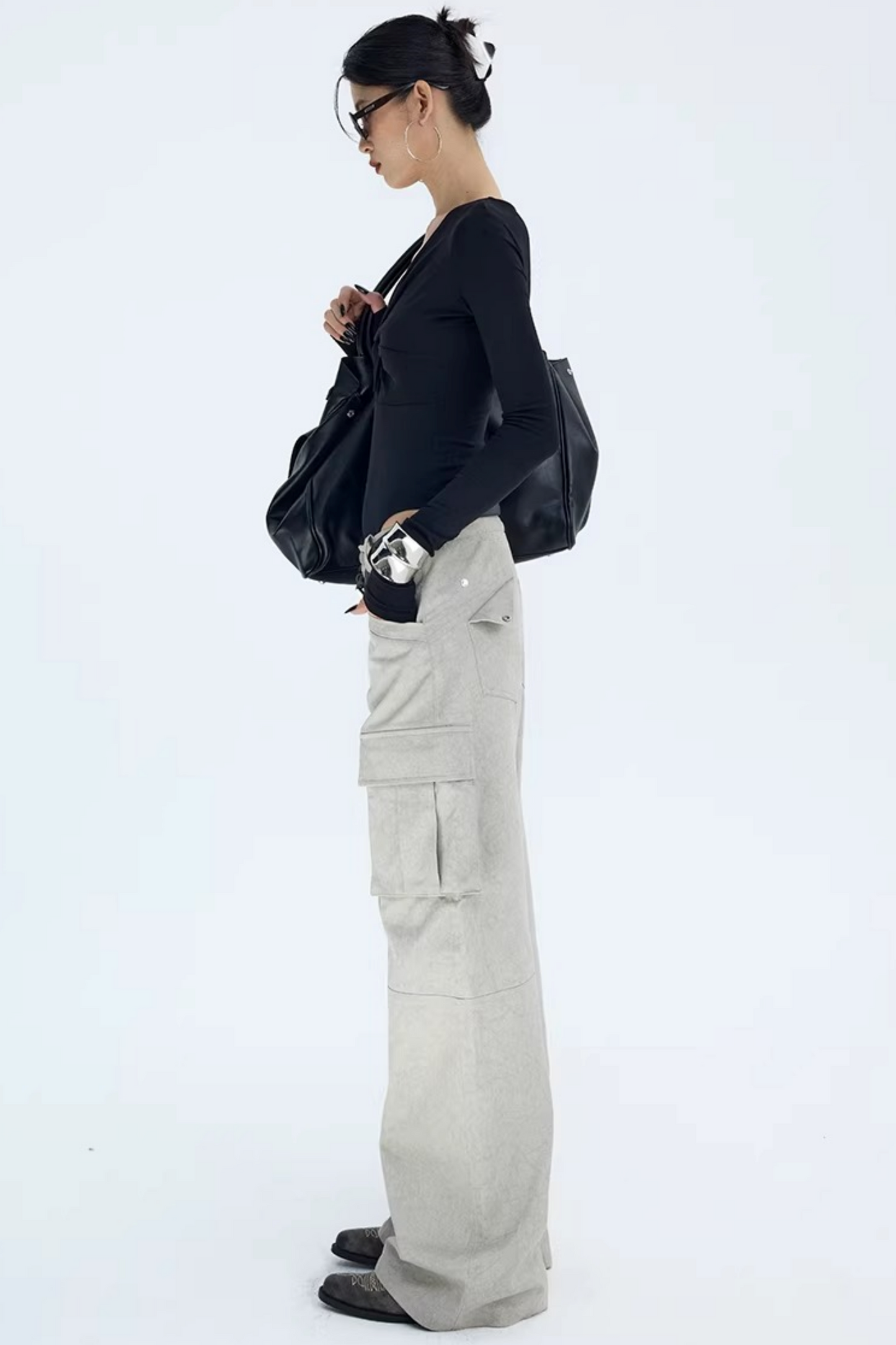 Vintage Glacier Gray Workwear Pants