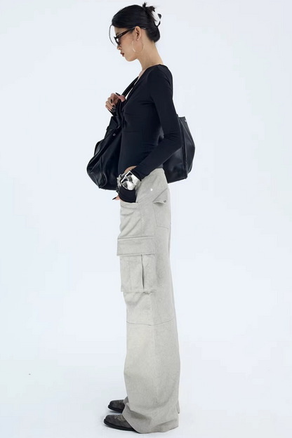 Vintage Glacier Gray Workwear Pants