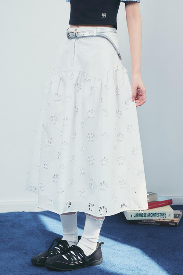 Heart Slob Floral A-Line Skirt