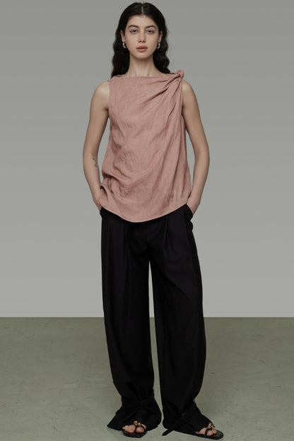 Twisted Pink Sleeveless Camisole