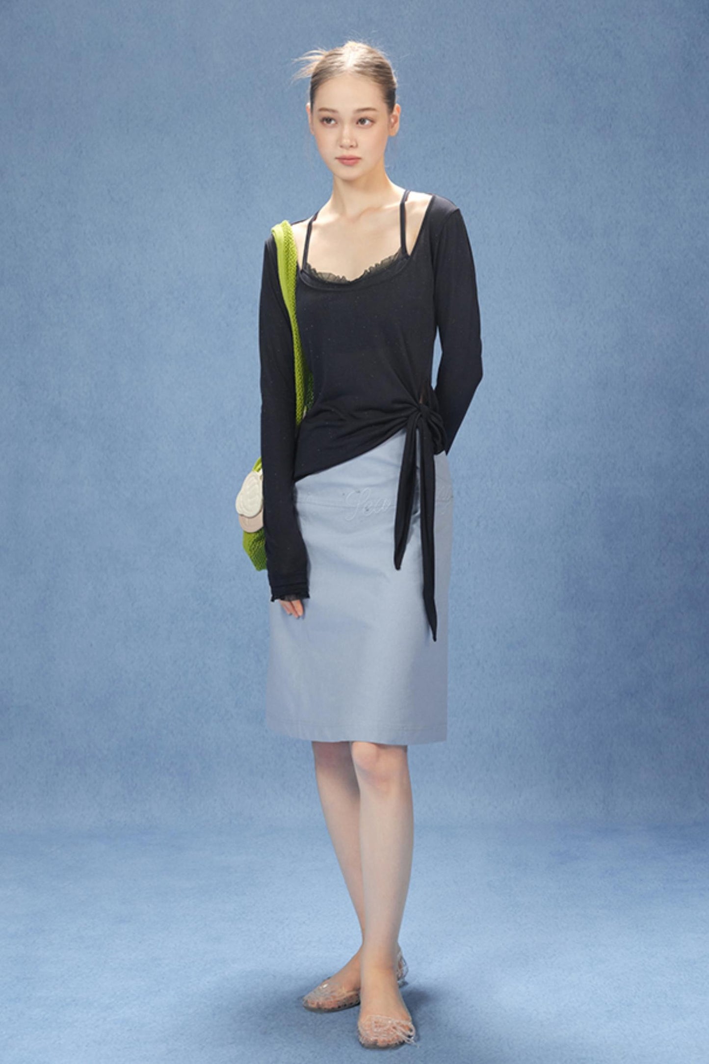 Chic U-Neck Corset Top Set