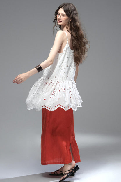 High Saturation Linen Skirt