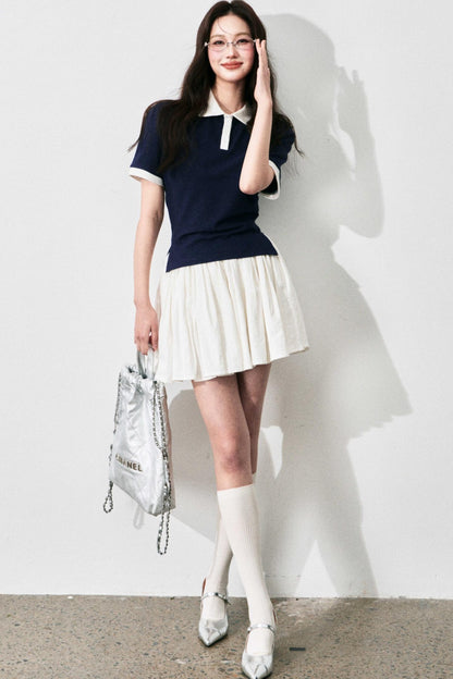 Slim Shoulders Short Sleeves Top