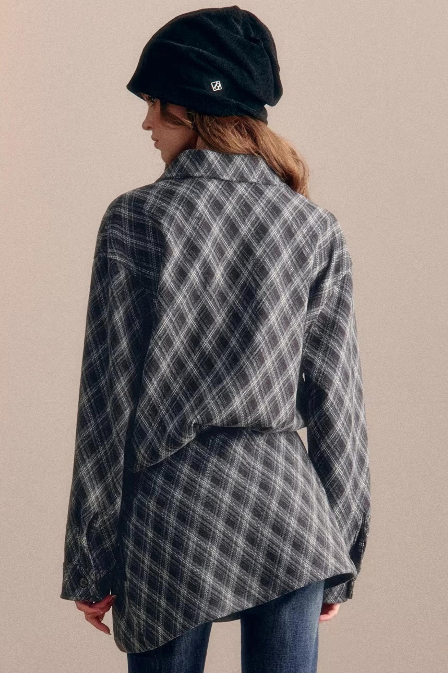 Vintage Plaid Shirt Dress
