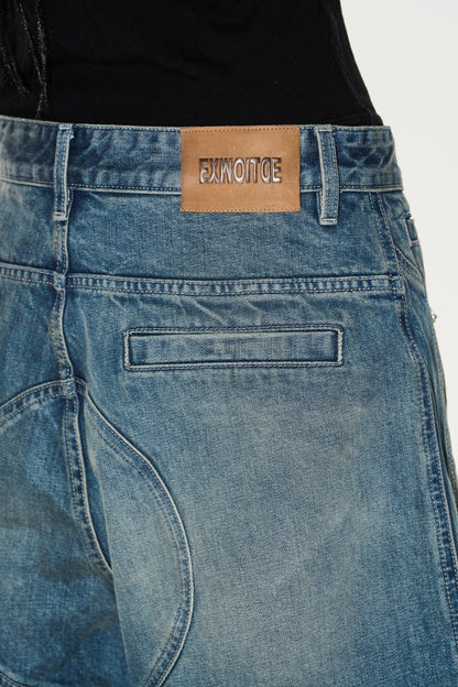 Distressed Raw-Hem Shorts