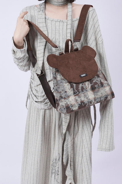Patchwork Bear Crossbody Bag