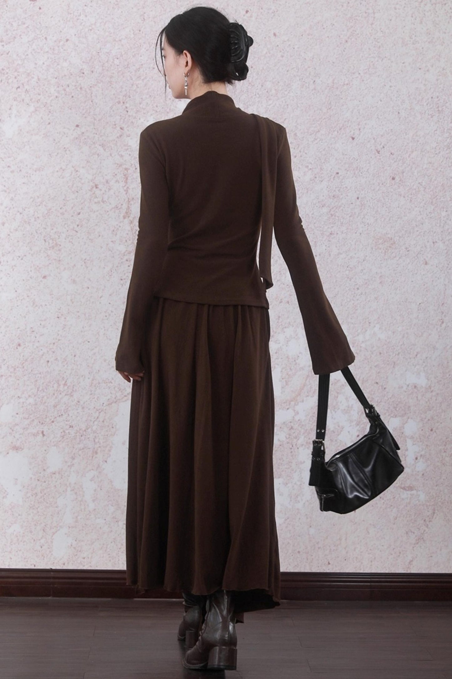 Design Streamer Knitted Top Skirt Set