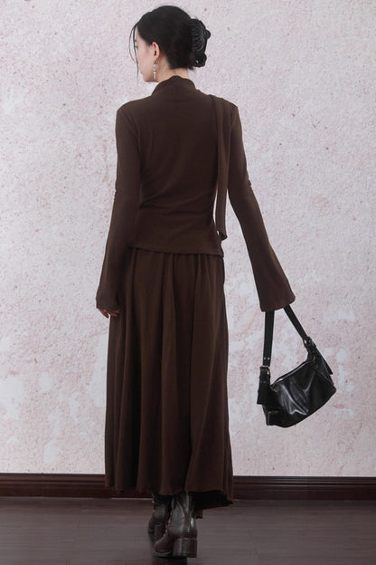 Design Streamer Knitted Top Skirt Set