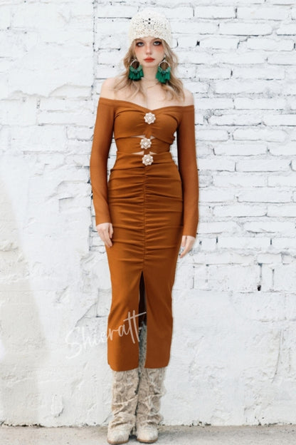 City Rhinestone Knit Dress