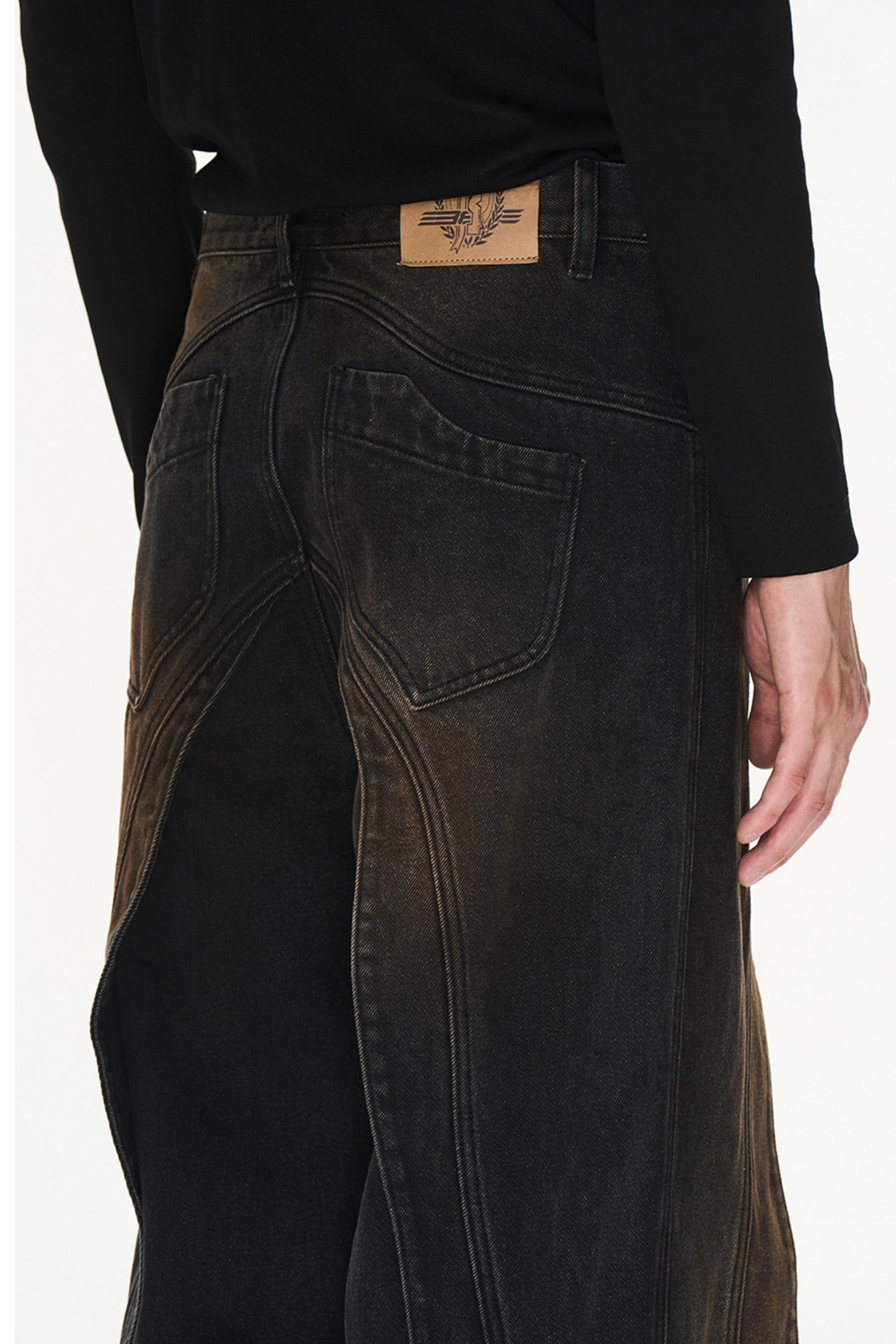 Aged Denim Trousers
