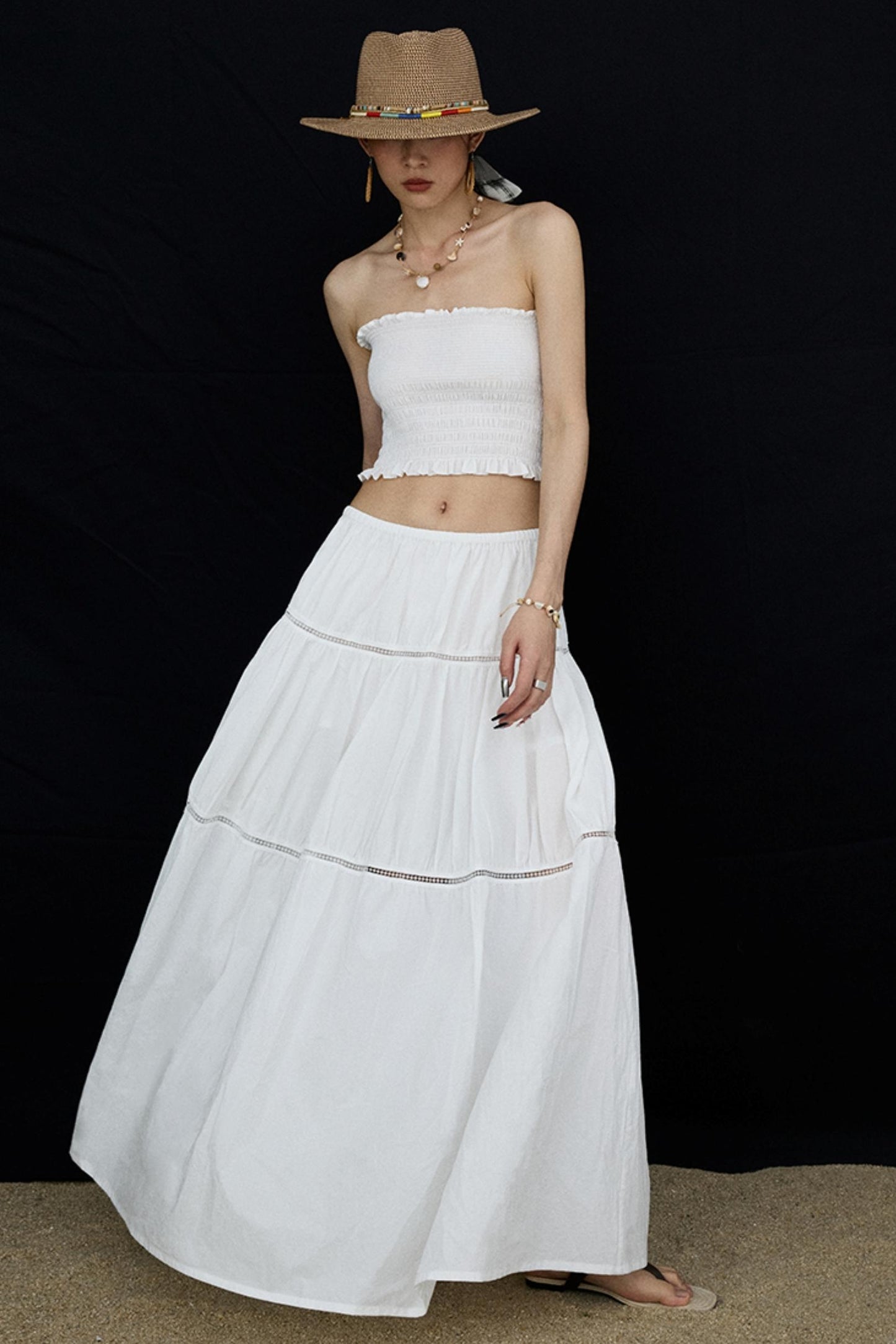 Back Lace Cut-Out Bandeau Top