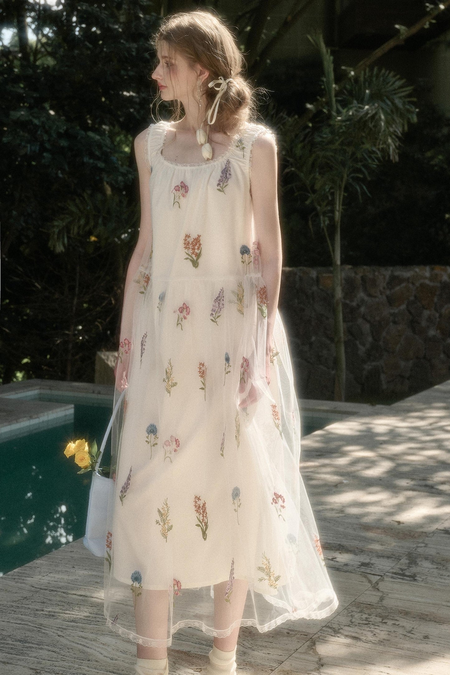 Double Layer Halter Dress