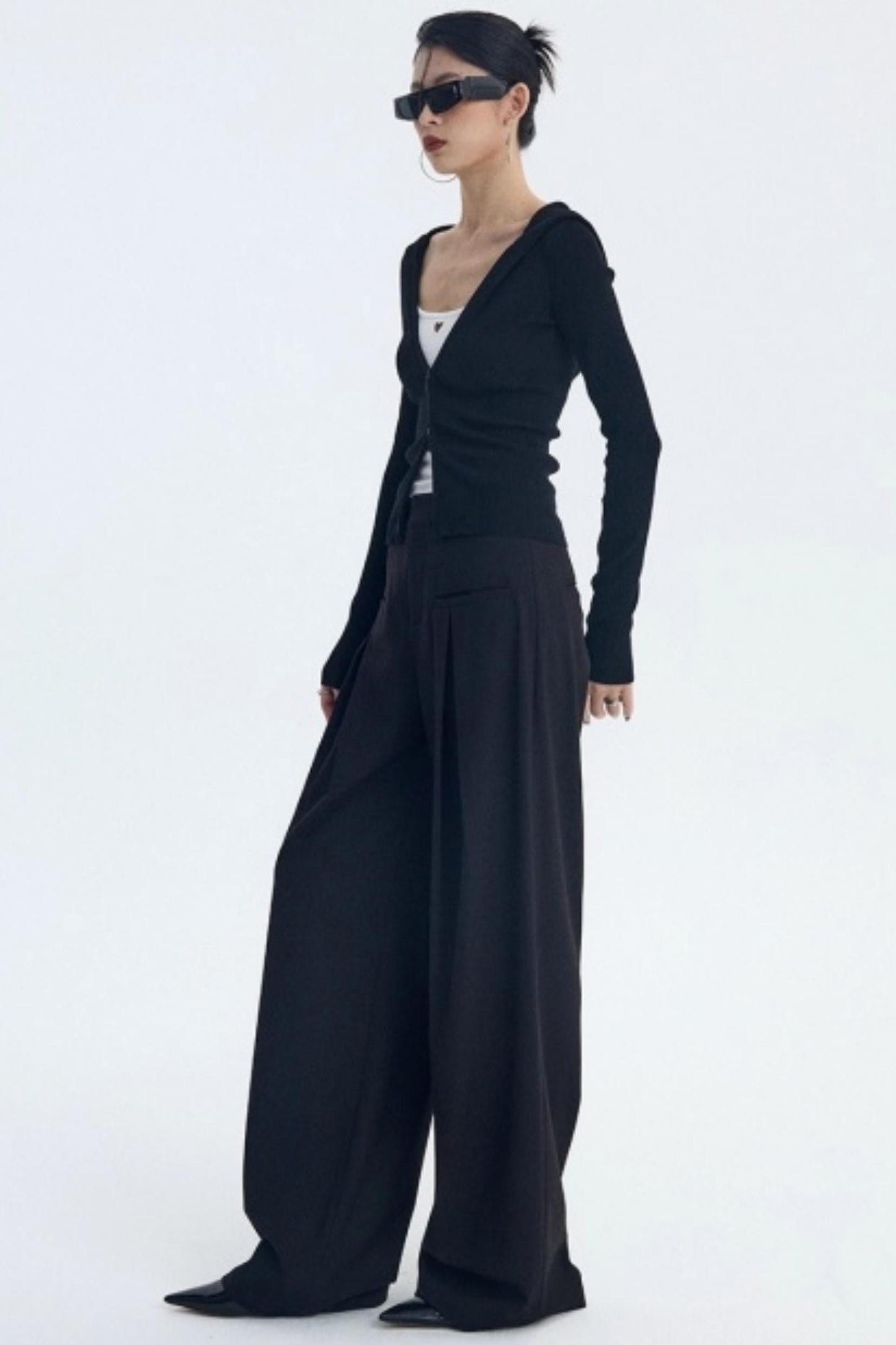 Intellectual Black Pleated Pants