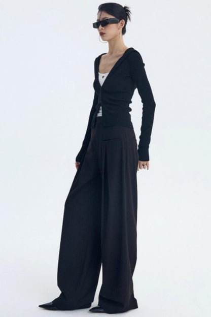 Intellectual Black Pleated Pants