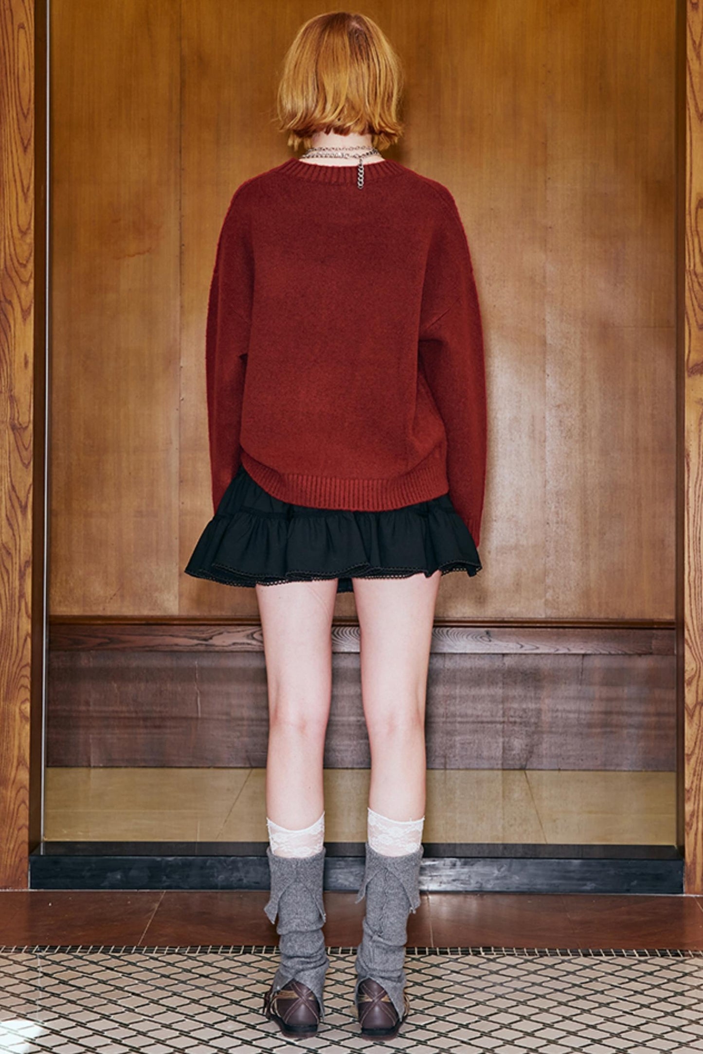 Laser Beaded Knitted Cat Top