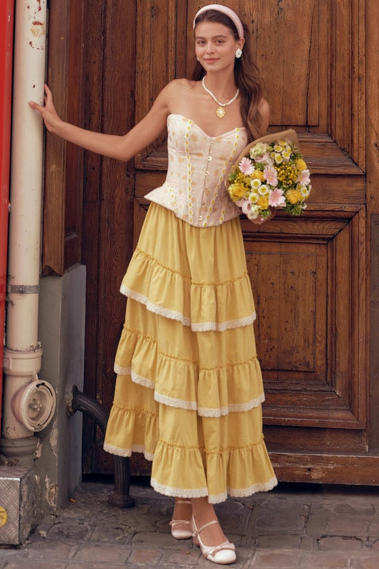 Flower Lace Skirt Set-Up