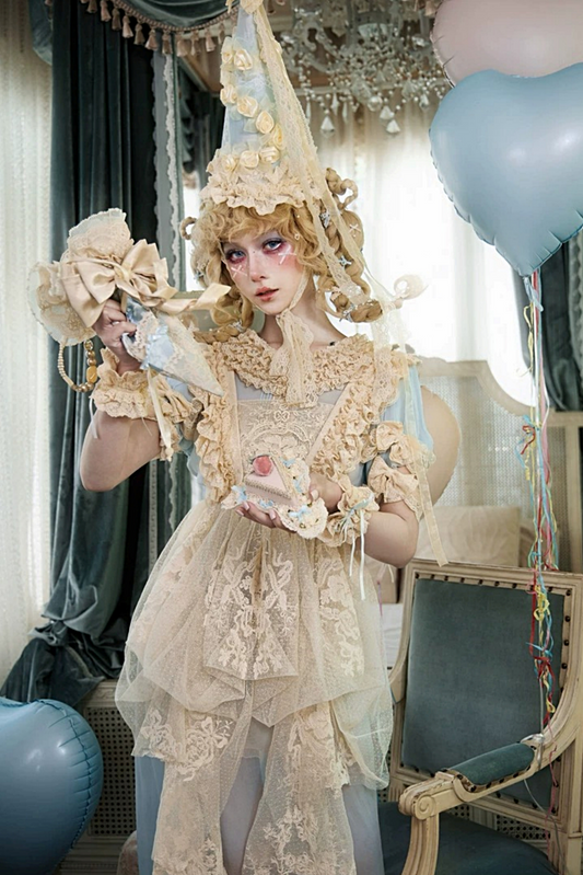 Rococo Cream Lace Apron