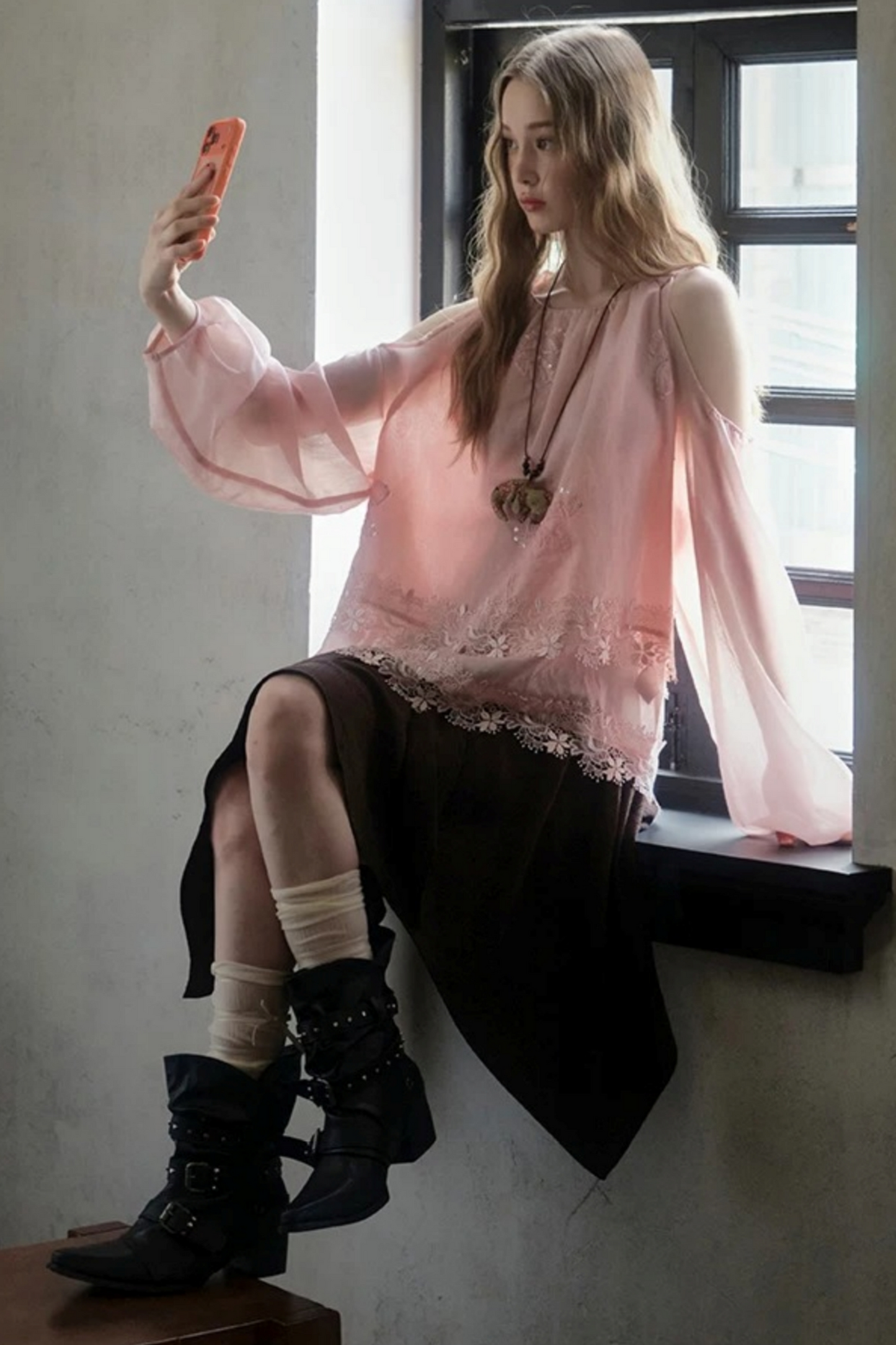 Frida Rose Lace Blouse
