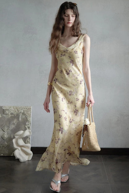 Burnt Floral Jacquard Dress