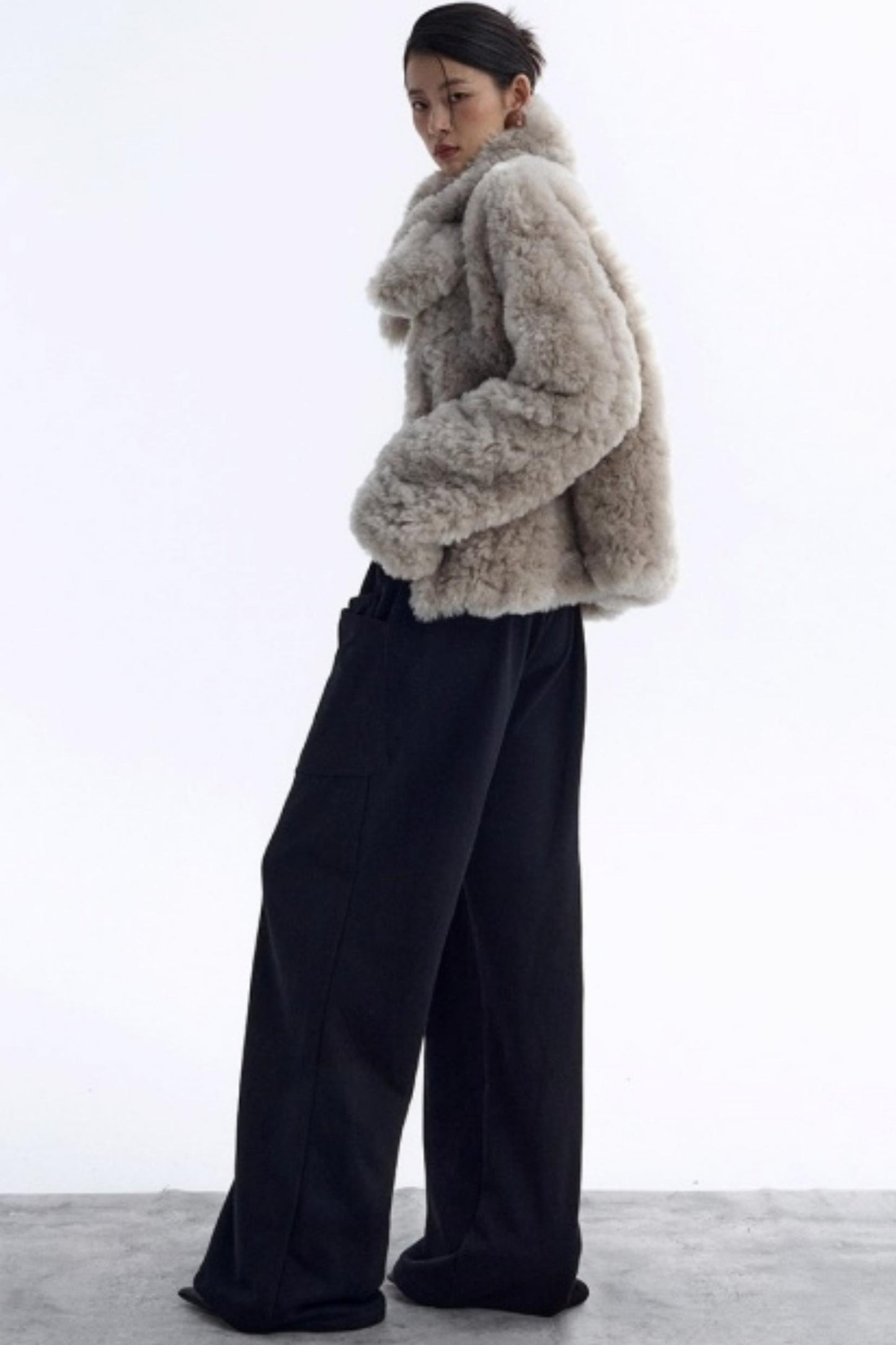 Double-Layer Black Sweatpants