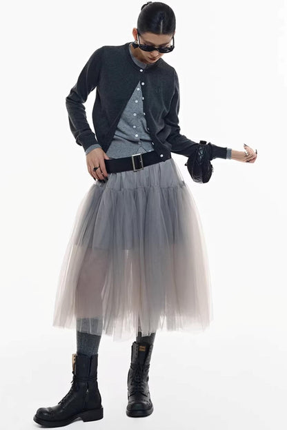Holiday Edition Smoky Gray Tulle Skirt
