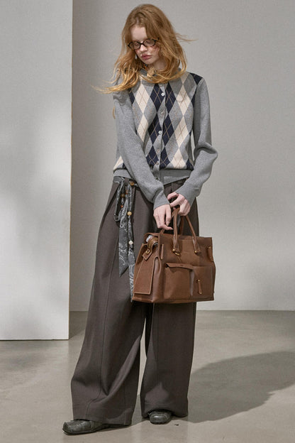 Retro Color-Blocked Knitted Top