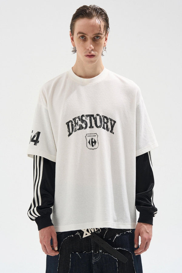 Fake Two Mottled T-Shirt