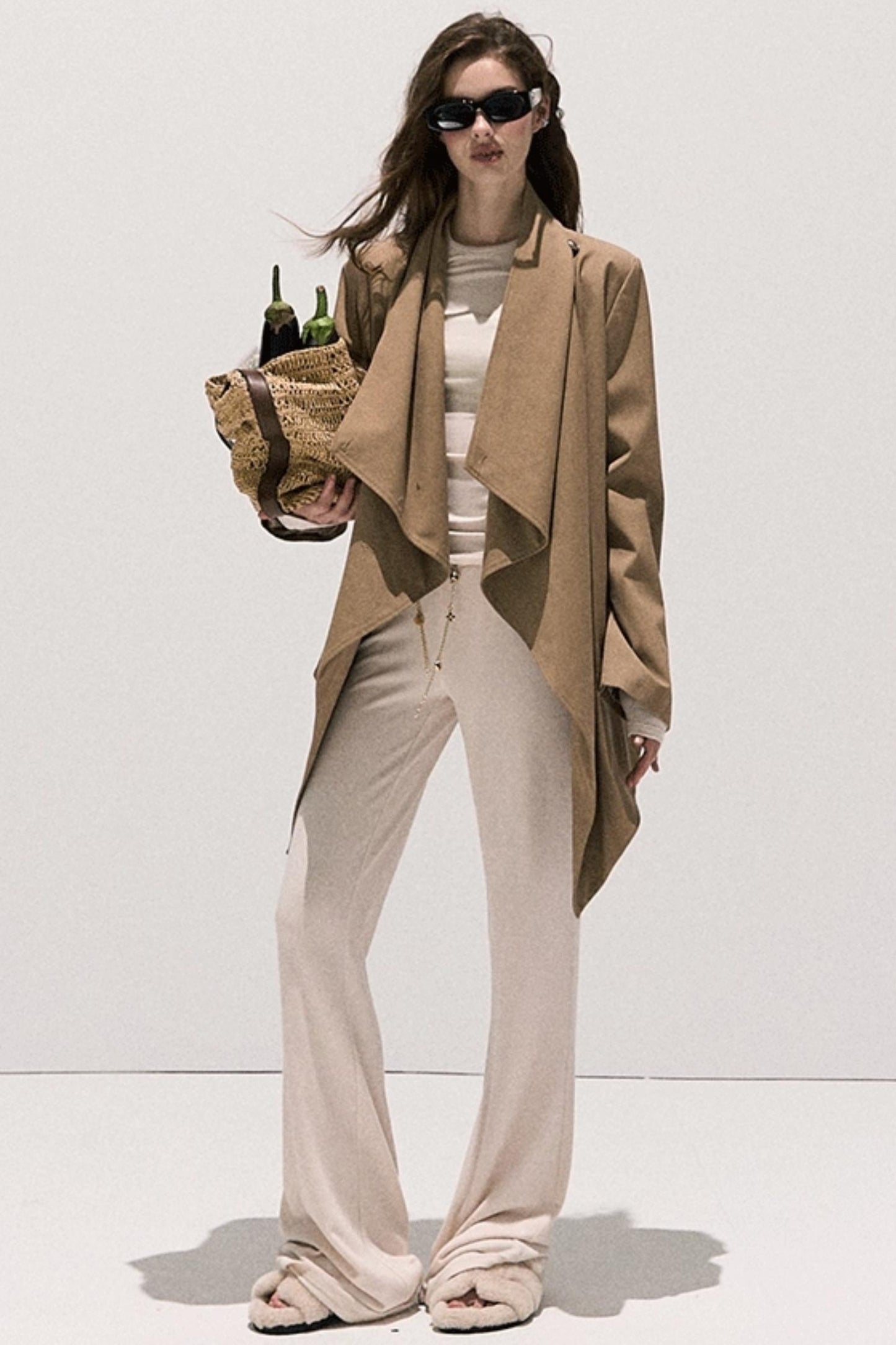 Soft Crew Neck Knitwear Bootcut Trouser Set-Up