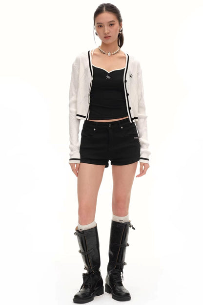 Versailles Wool Argyle Cardigan Top