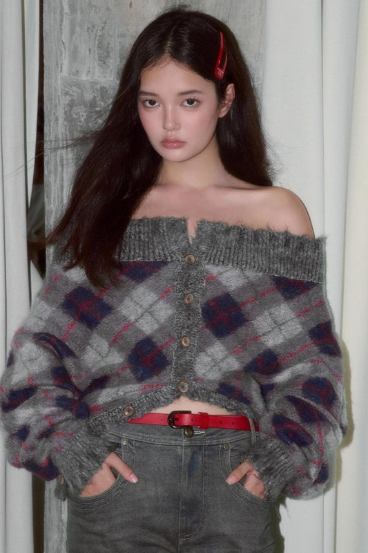 Spicy Loose Plaid Sweater