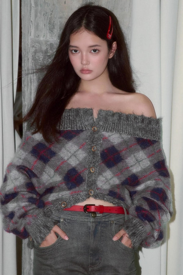 Spicy Loose Plaid Sweater