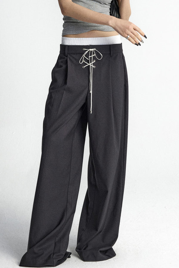 Elastic Waist Western Trousers