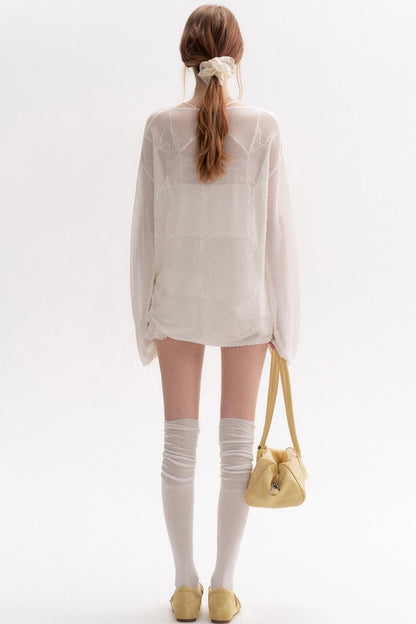 Lazy Bow Knit Cover-up