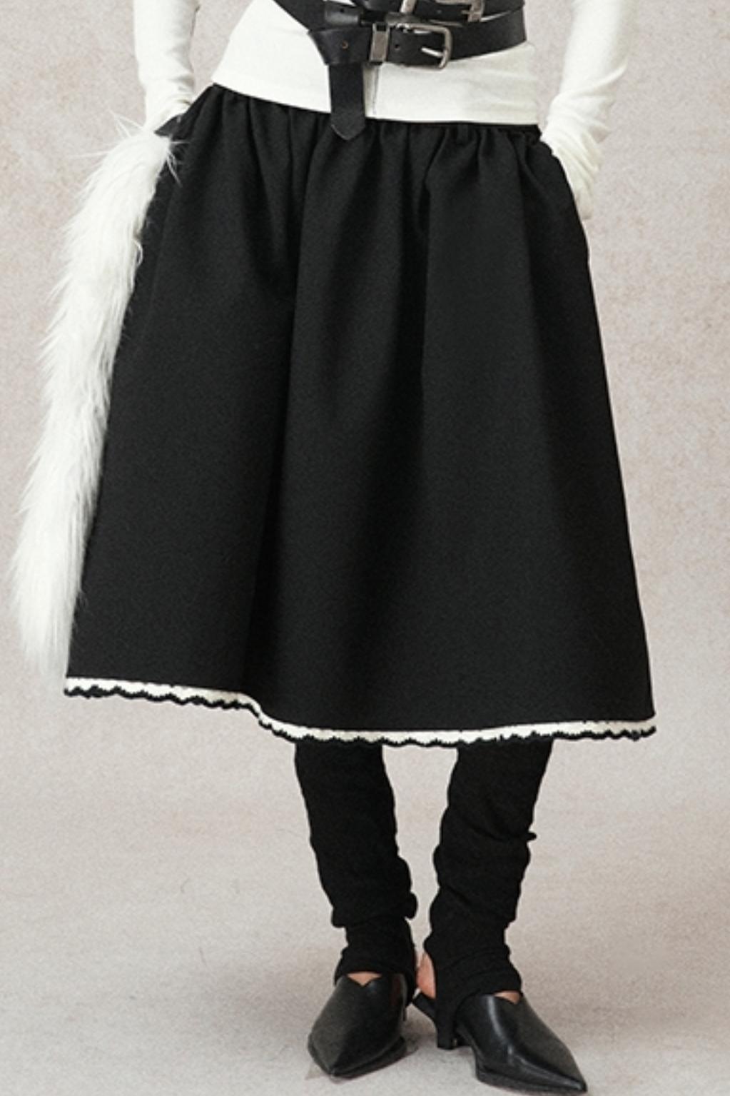 Handmade Contrast A-line Skirt