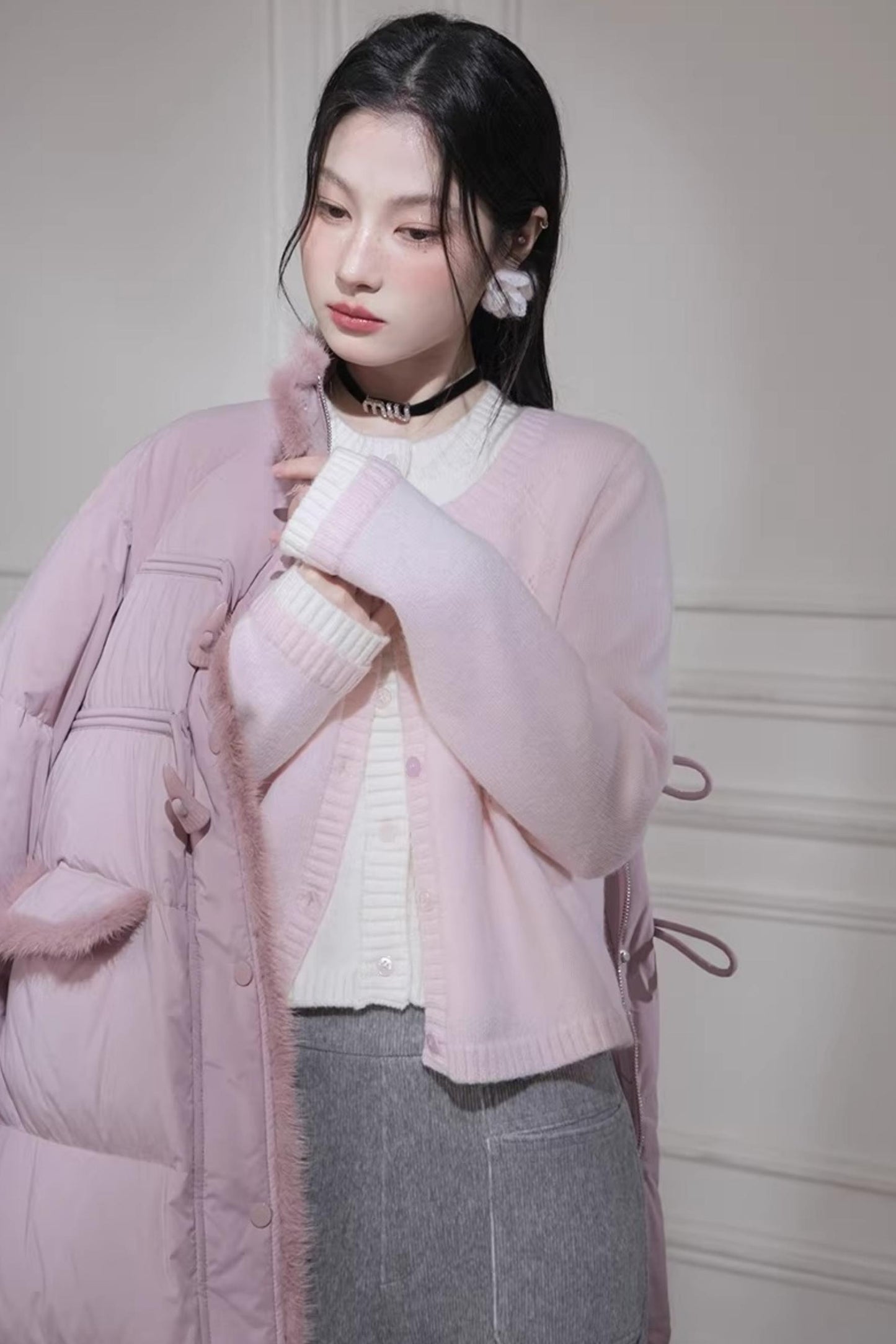 Peach Milkshake Wool Cardigan