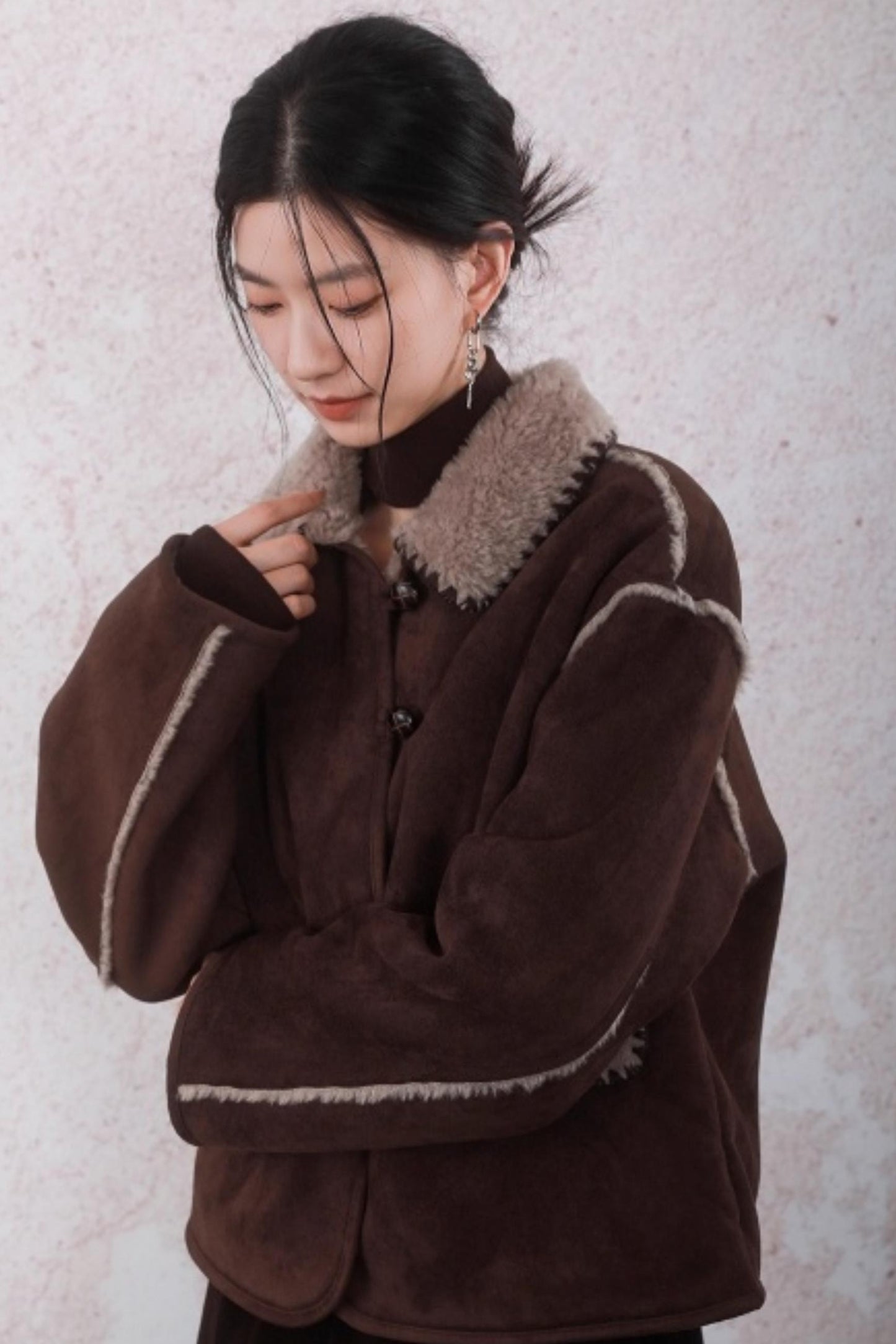 Brown Berry Plush Jacket