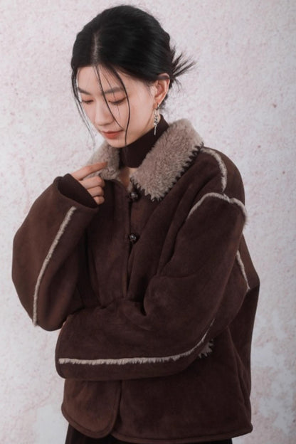 Brown Berry Plush Jacket