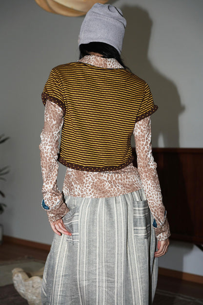 Autumn Leopard Knit Top
