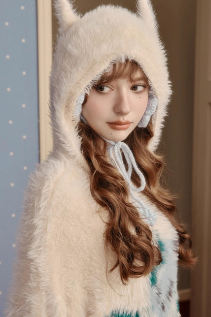 Winter Devil Hooded Sweater Top