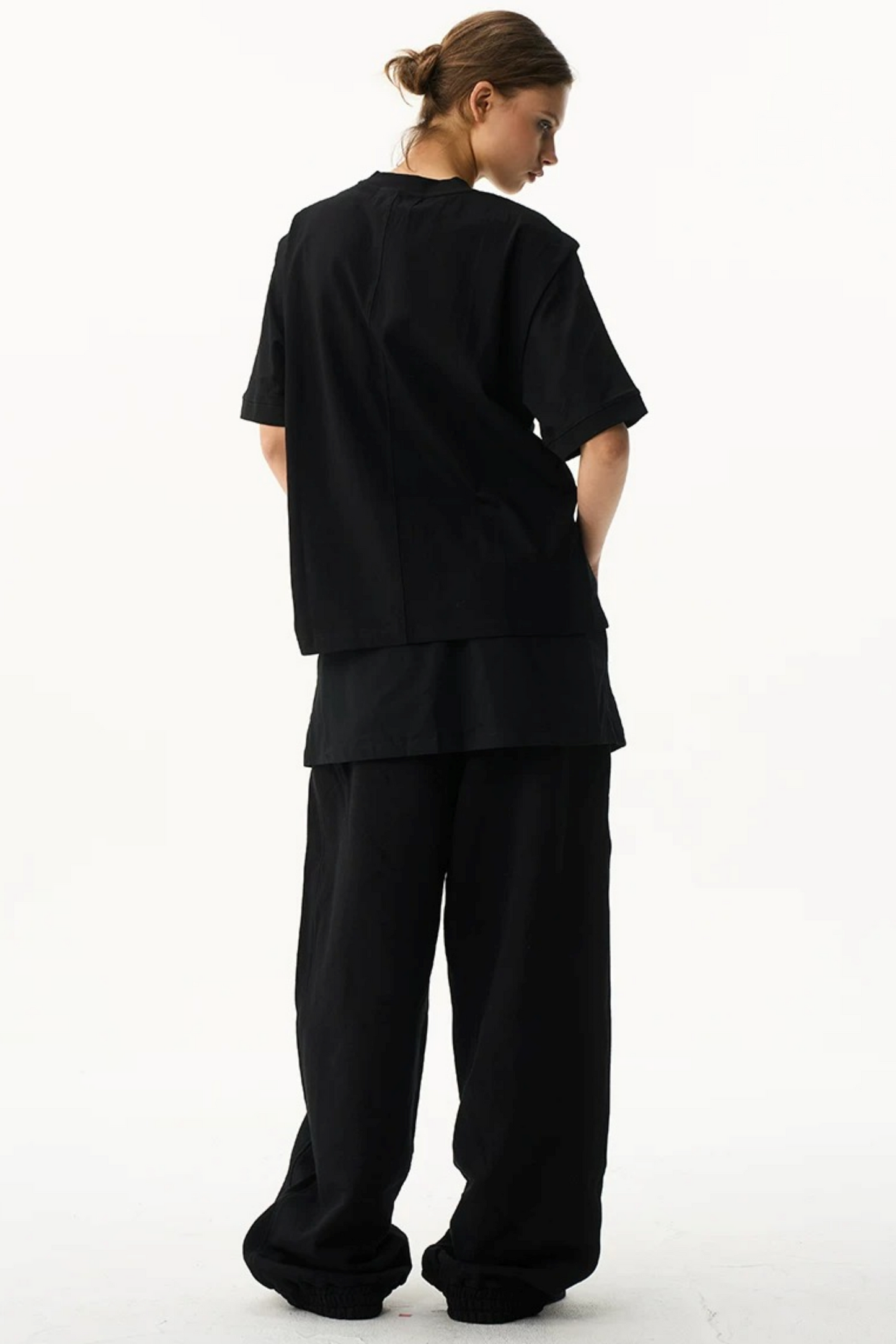 Fake Two-Layer Drawstring Pants