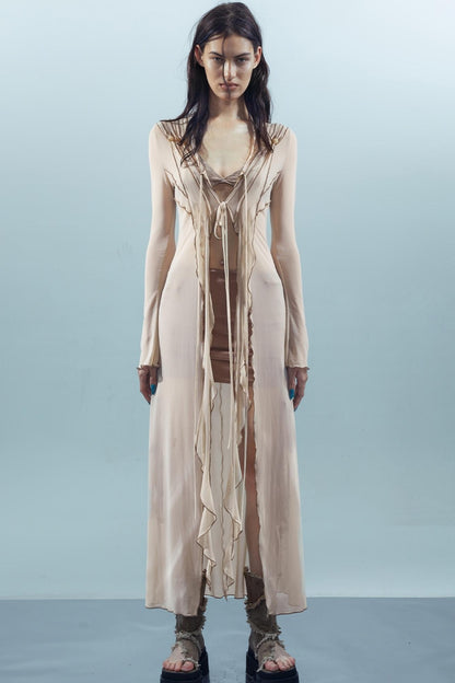 Dreams Beaded Mesh Cardigan