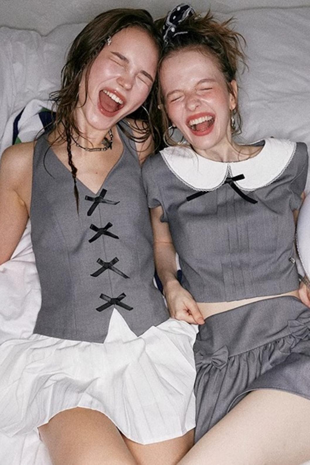 Gray A-Line Halter Dress