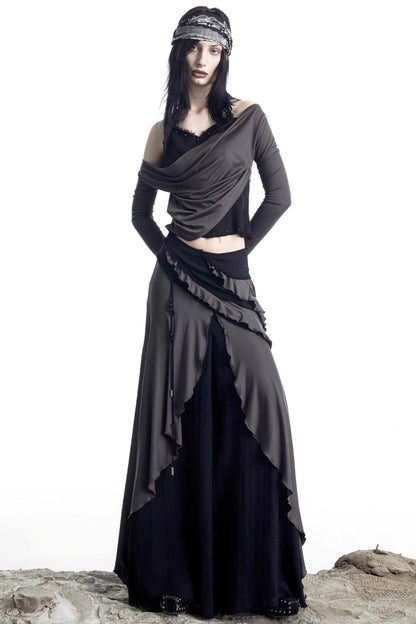 Fake Two Halterneck Swing Top