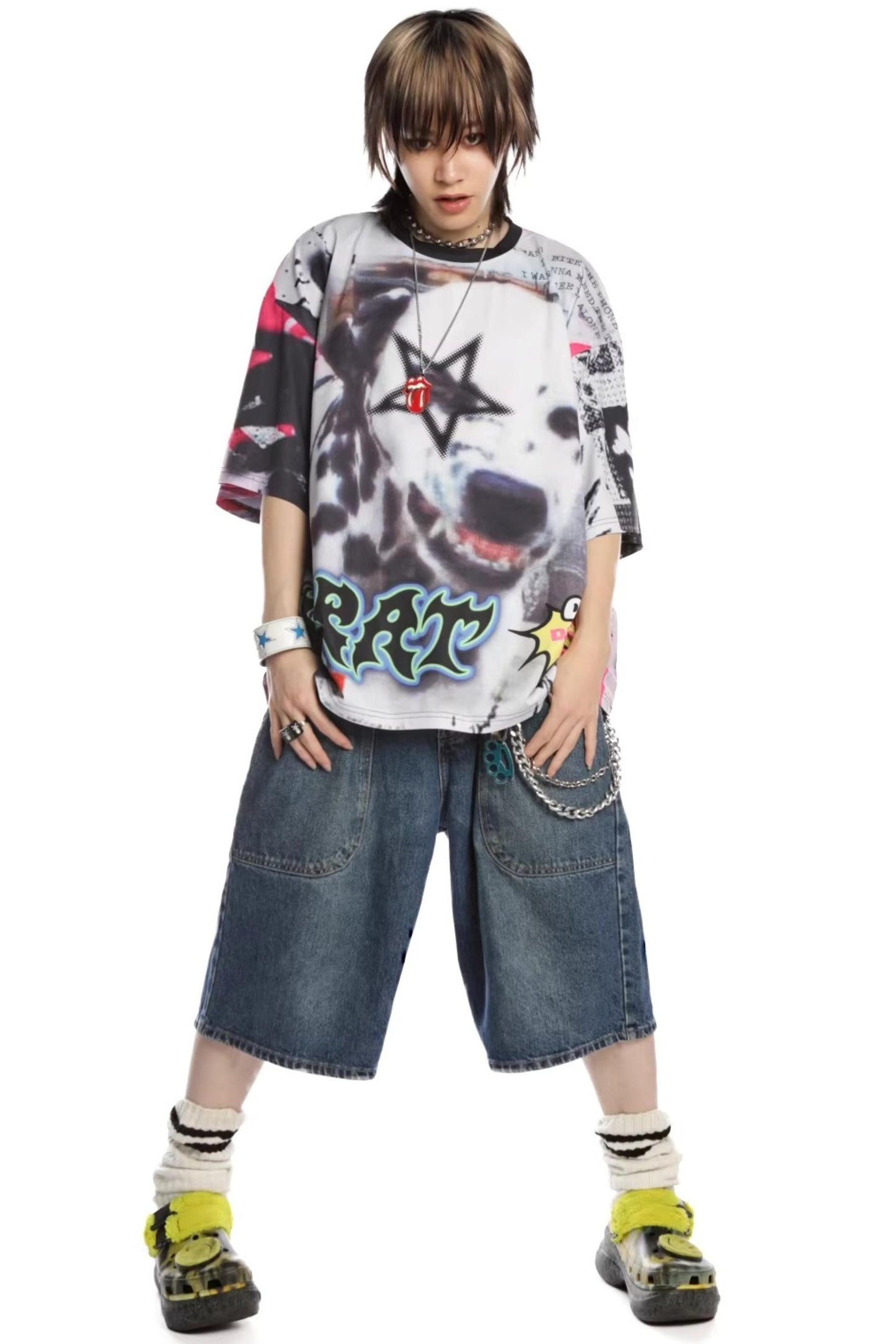 Graffiti Print Oversized T-Shirt