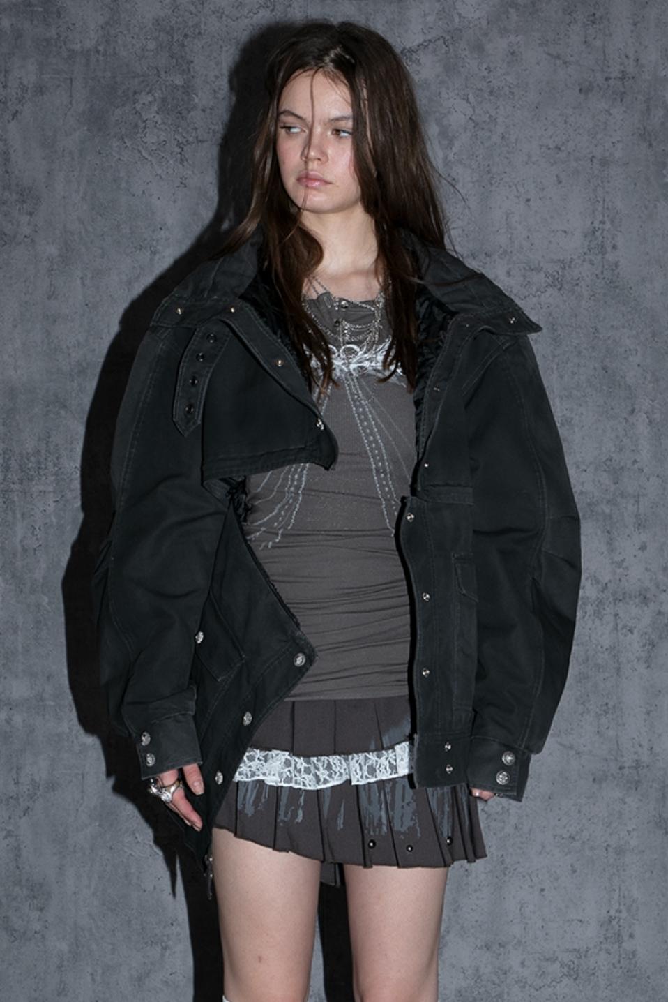 Detachable Two-Way Cargo Cotton Coat