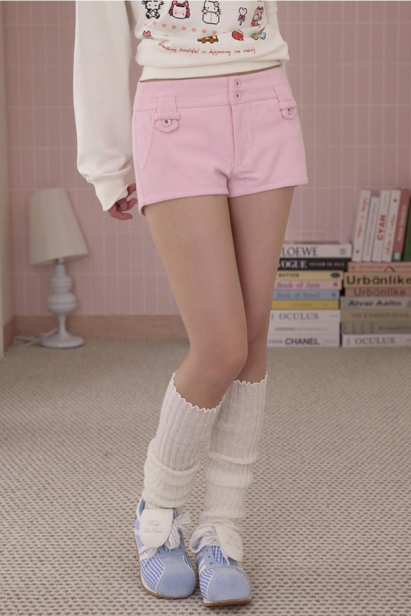 Retro Sweet Corduroy Shorts