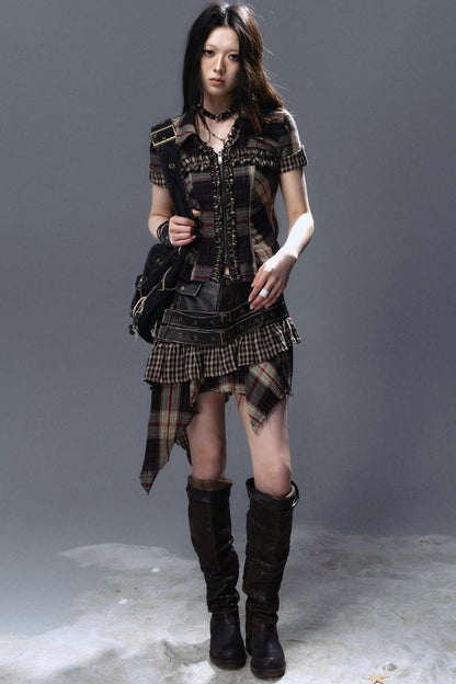 Vintage Lace Pleated Blouse